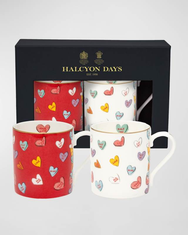 Love Heart Mugs, Set of 2
